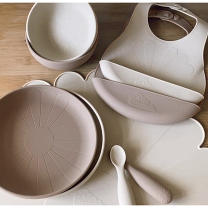 Cam Cam flat tallerken, 2-pakning, Flower plates - Rose mix