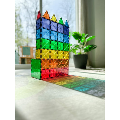 Magna-Tiles Clear Colours, Magnetisk byggesett med 100 deler