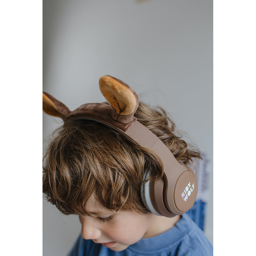Kidyears Bluetooth hodetelefoner med magnetiske dyreører - Bear