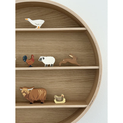 Curve-Lab, Round Shelf, Rund hylle – Eik