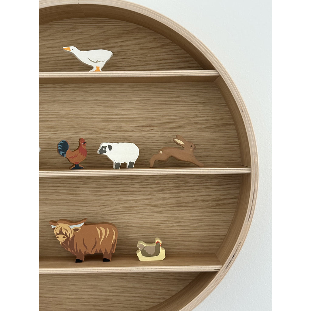 Curve-Lab, Round Shelf, Rund hylle – Eik