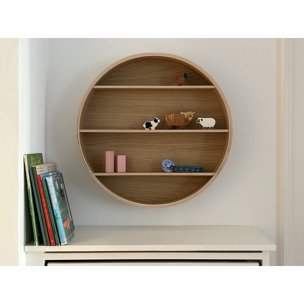 Curve-Lab, Round Shelf, Rund hylle – Eik