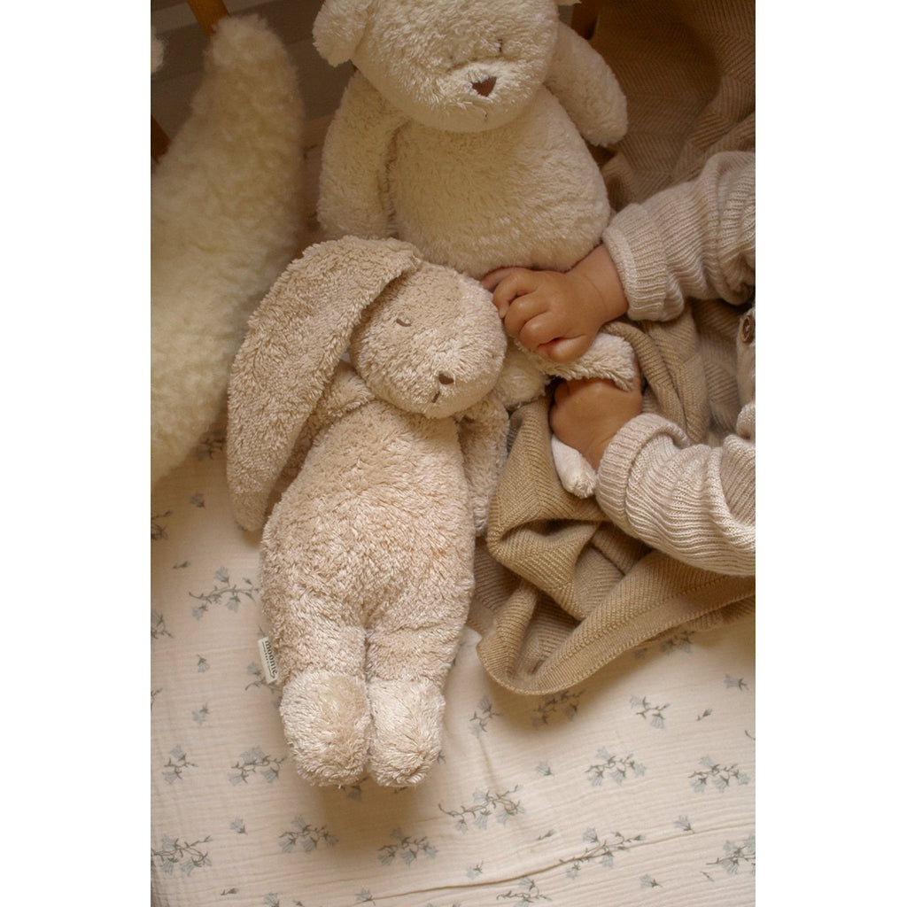 Moonie 2.0, økologisk Humming kanin med pink noise og lampe – Sand