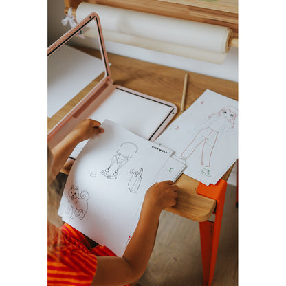 Kidydraw Pro, tegnebrett med lys, Fashion