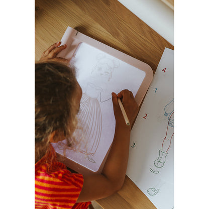 Kidydraw Pro, tegnebrett med lys, Fashion