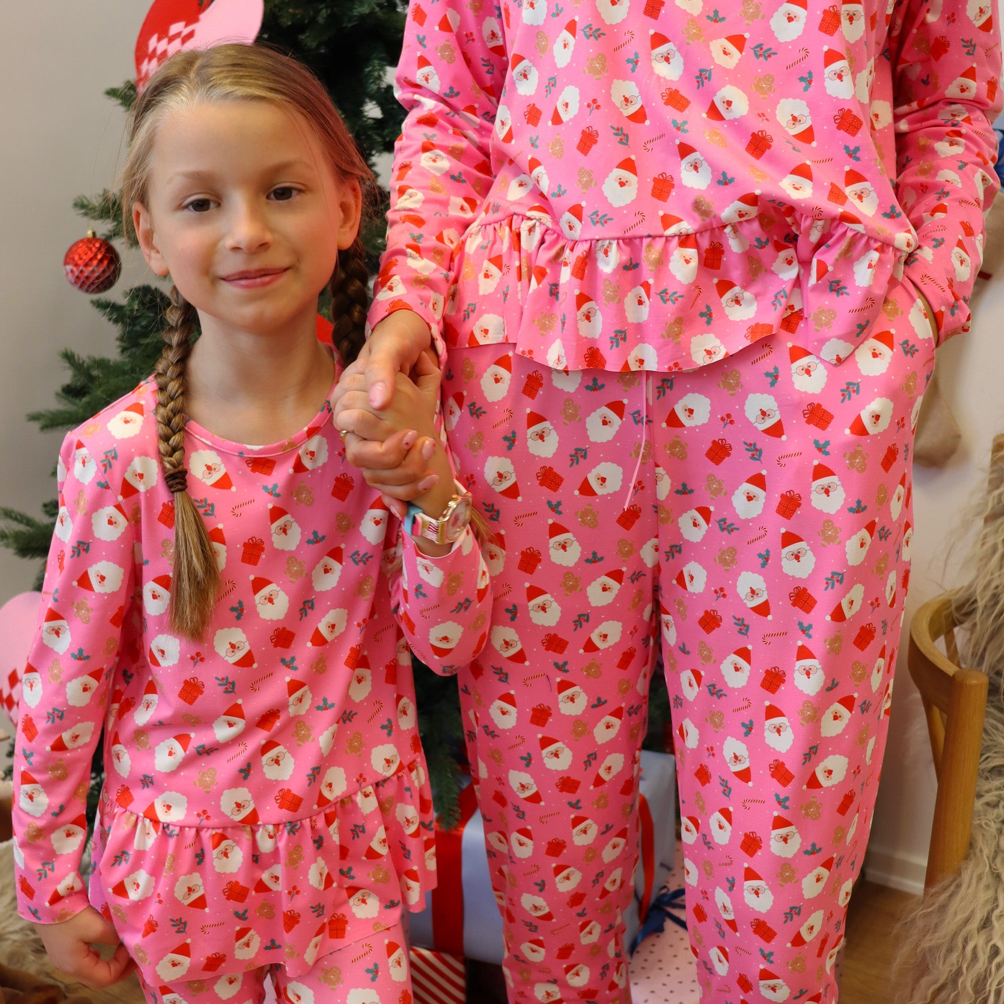 Liberté, Alma Ls Frill Tshirt (Kids) - Santa Pink