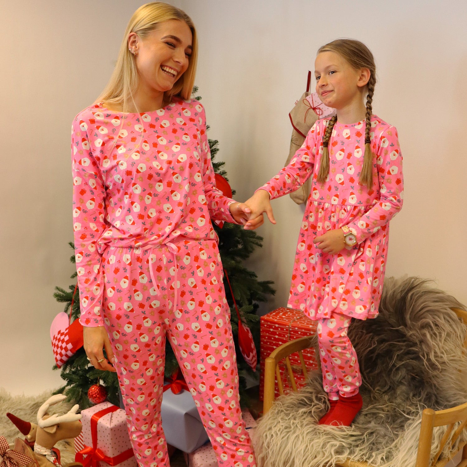 Liberté Ami, Alma Ls Babydoll Dress (Kids) - Santa Pink