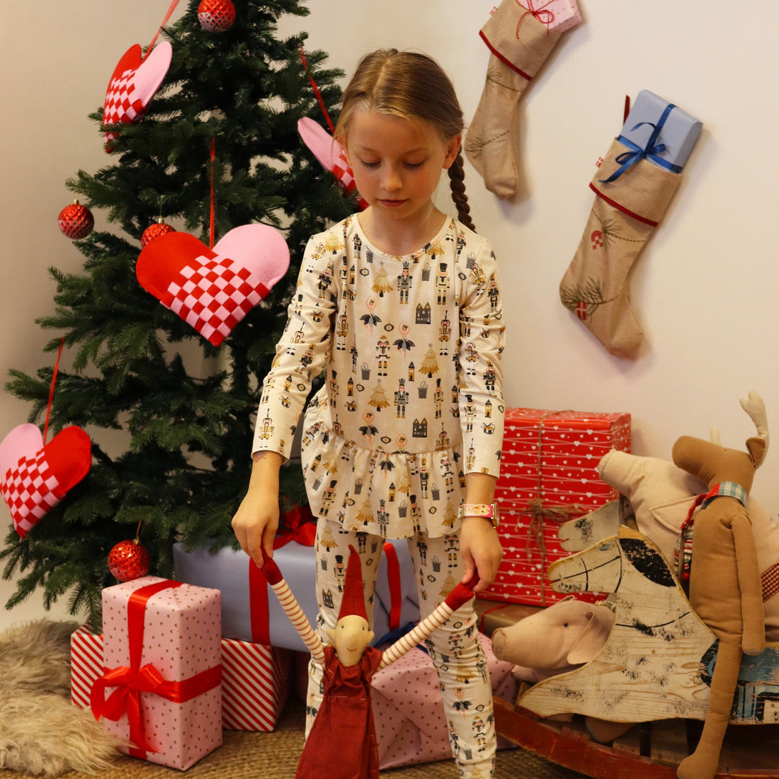 Liberté Ami, Alma Leggings (Kids) - Nutcracker Creme
