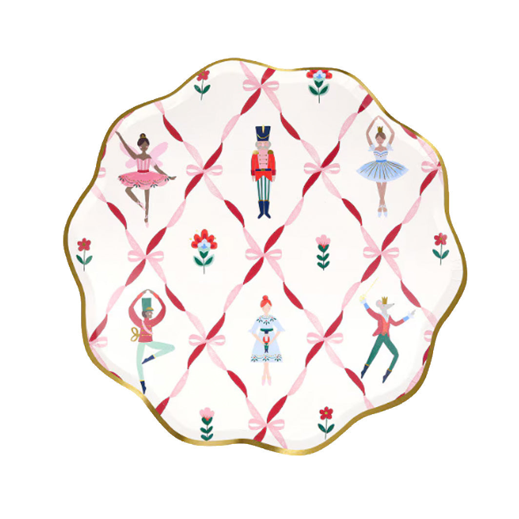 Middagstallerkener med motiv fra Nøtteknekkeren-balletten