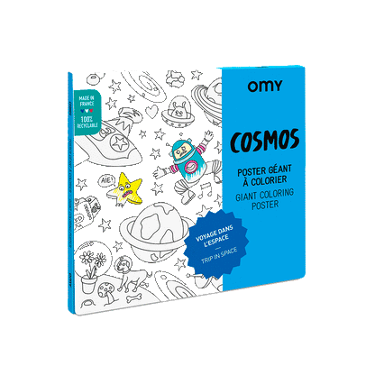 Omy stor plakat til farvelægning, 70 x 100 cm - Cosmos
