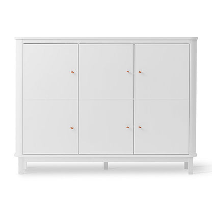 Oliver Furniture Wood multiskab med 3 hvide døre