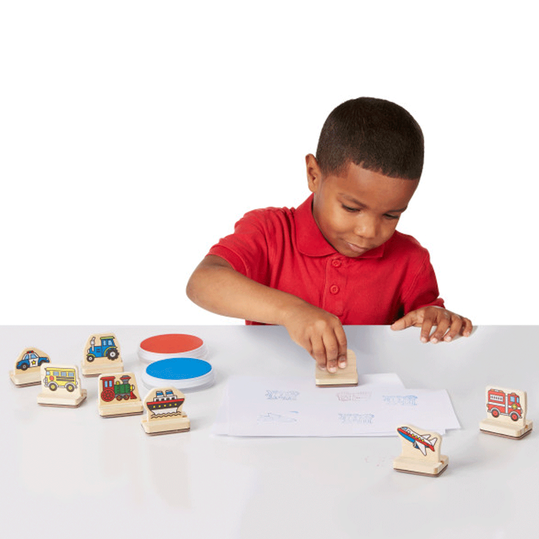 Melissa &amp; Doug Mitt første stempelsett, Kjøretøy