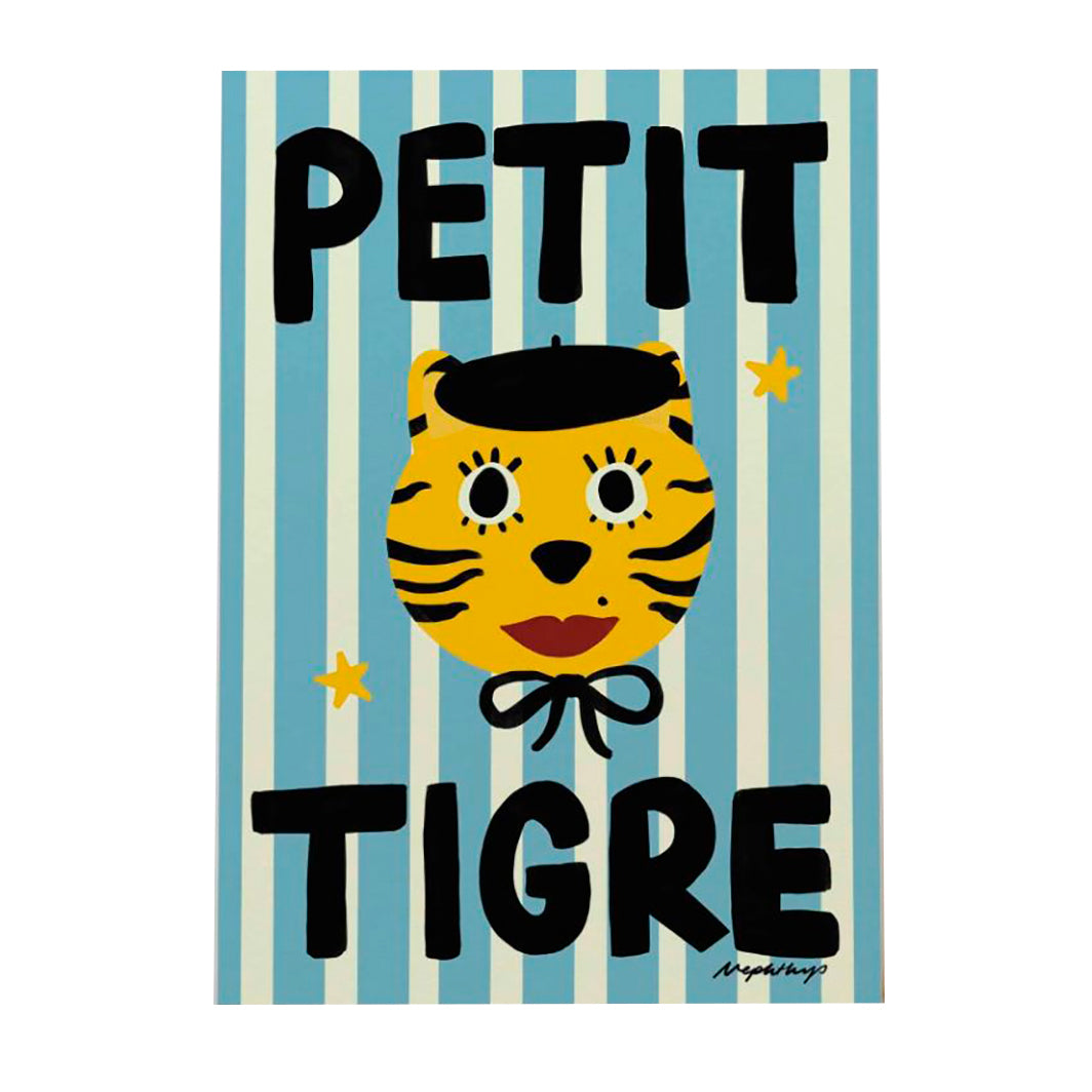 Nephthys Illustrated plakat, Petit Tigre, Blue – A4