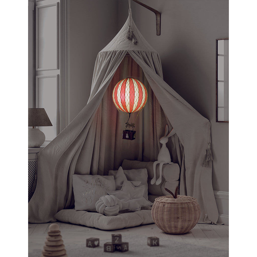 LED Luftballong, Blue stars - 18 cm