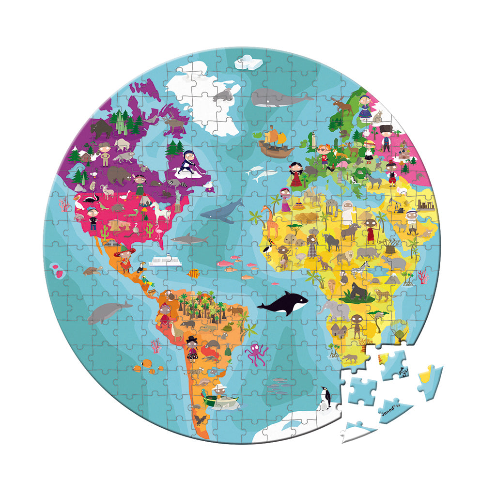 Puslespill verden runt fra Janod