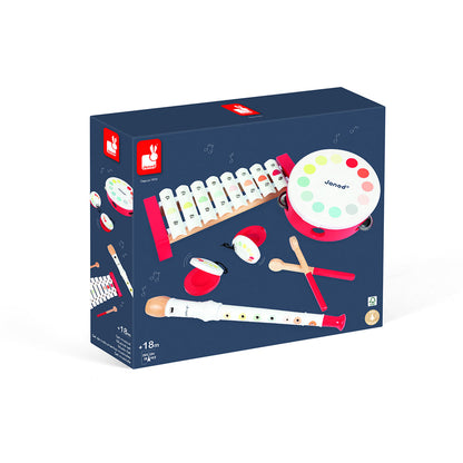 Janod Confetti sett med 4 musikkinstrumenter