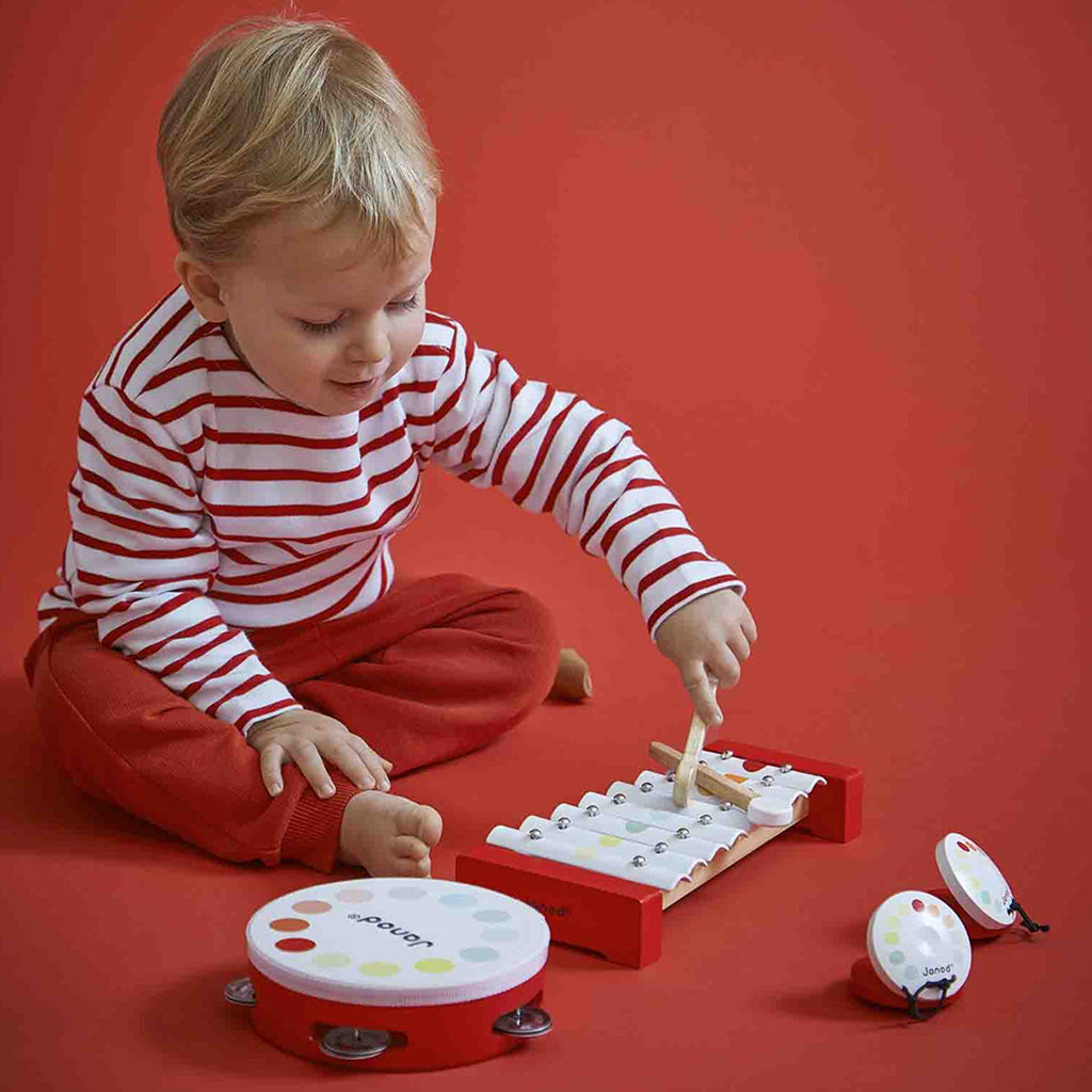 Janod Confetti sett med 4 musikkinstrumenter