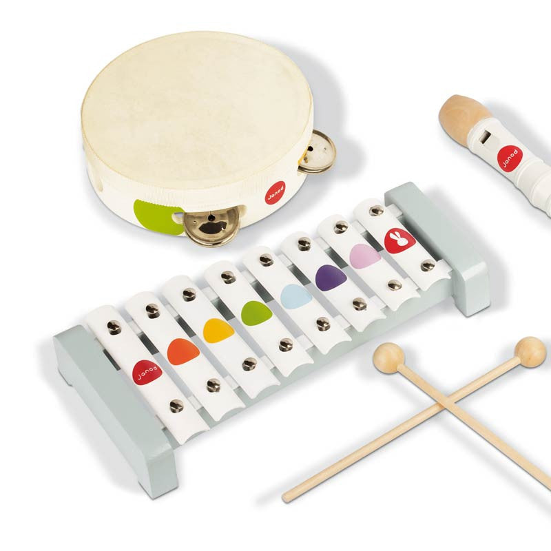 Janod musikkinstrumenter, sett med 5 deler - confetti
