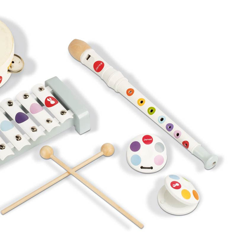 Janod musikkinstrumenter, sett med 5 deler - confetti