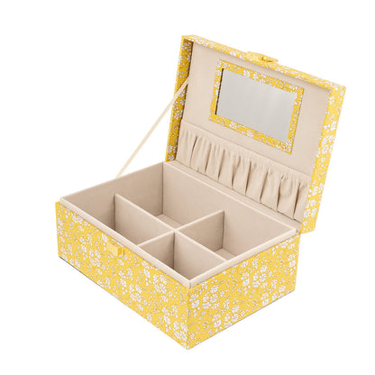 Bon Dep smykkeskrin med Liberty print, Square - Capel yellow