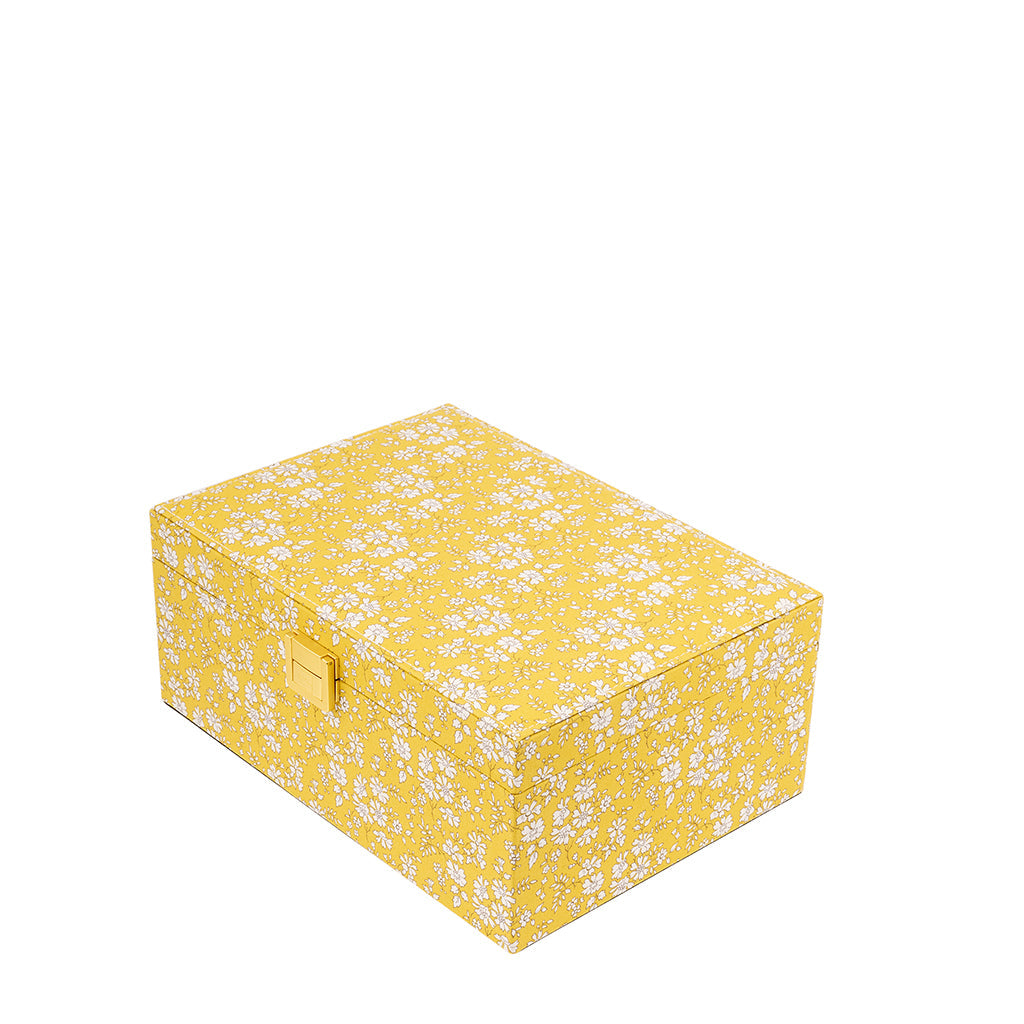 Bon Dep smykkeskrin med Liberty print, Square - Capel yellow