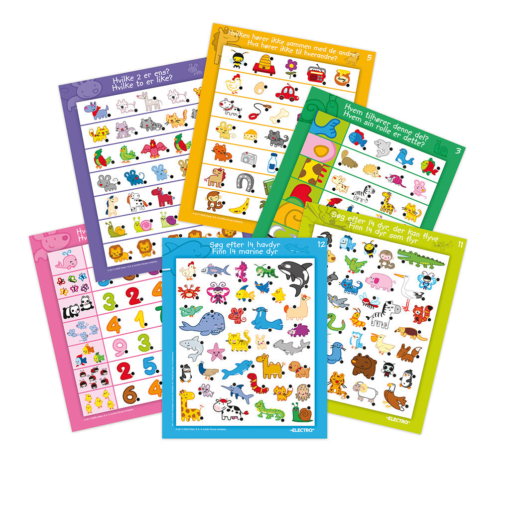 Jumbo Electro, Lek og lær med lyspenn- Dyr, (Dansk og Norsk)