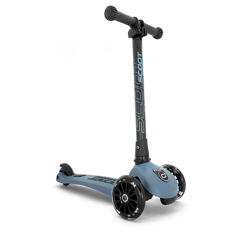 Scoot and Ride Highway Kick 3 løbehjul LED i farven Steel