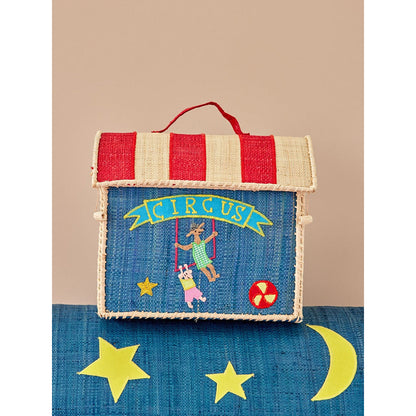 Rice kurvhus til oppbevaring, Ekstra liten, blå - Sirkus