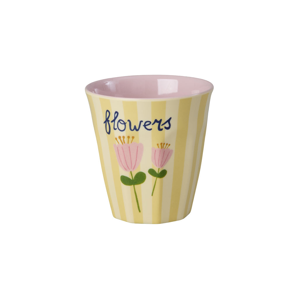Rice melamin kopper, Pink ABC print, 6-pakning - Lille