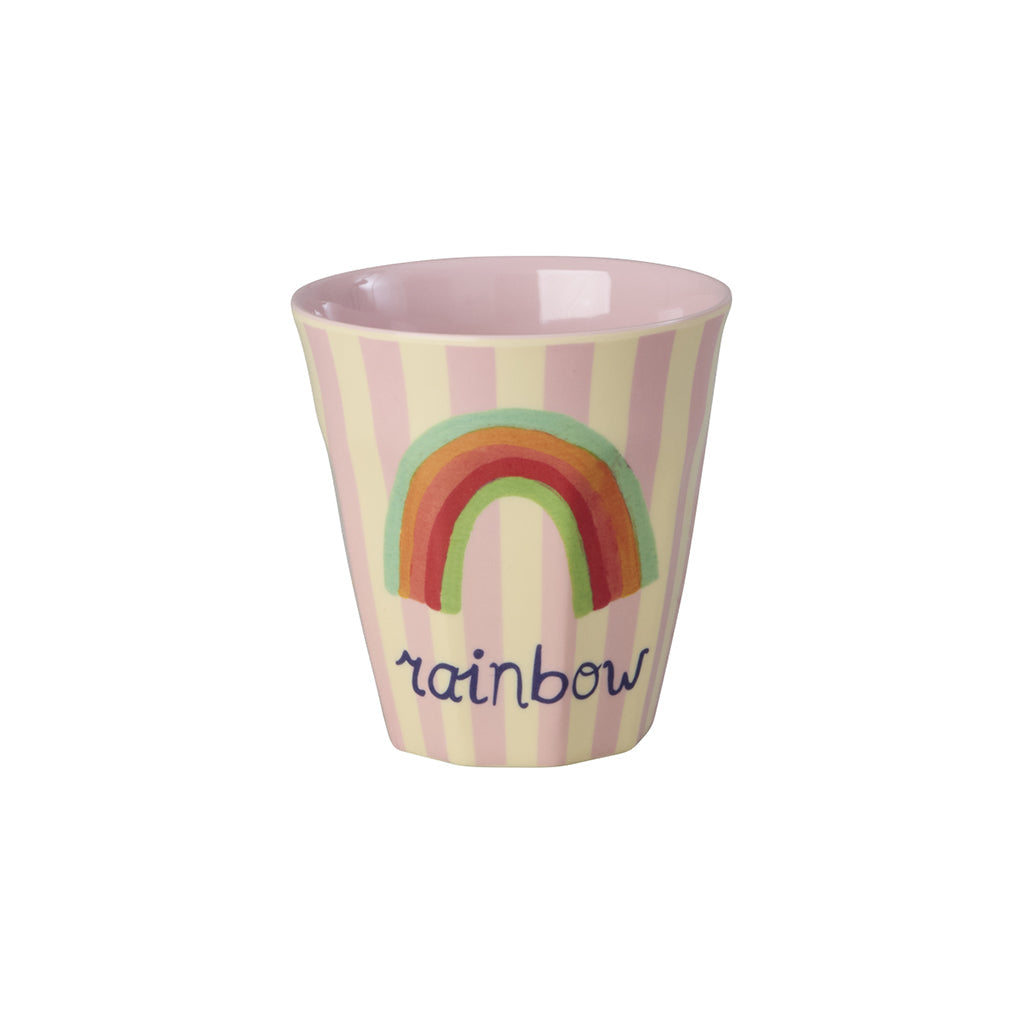 Rice melamin kopper, Pink ABC print, 6-pak - Lille
