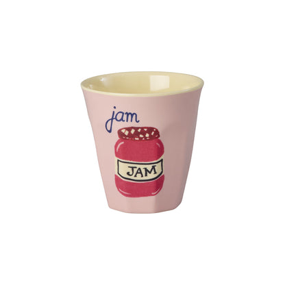 Rice melamin kopper, Pink ABC print, 6-pak - Lille