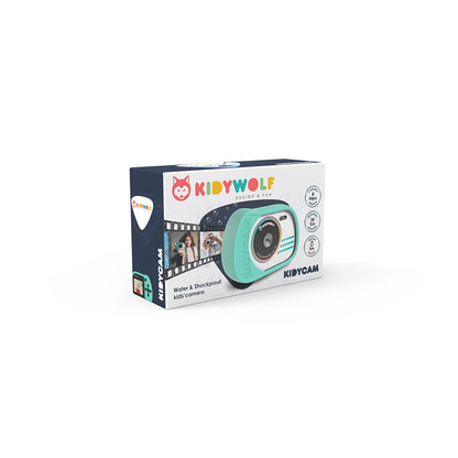 Kidycam barnekamera, 16GB, vanntett - Cyan