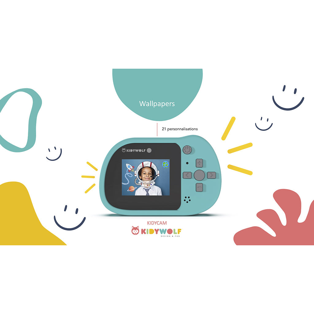 Kidycam barnekamera, 32 GB, vanntett - Cyan