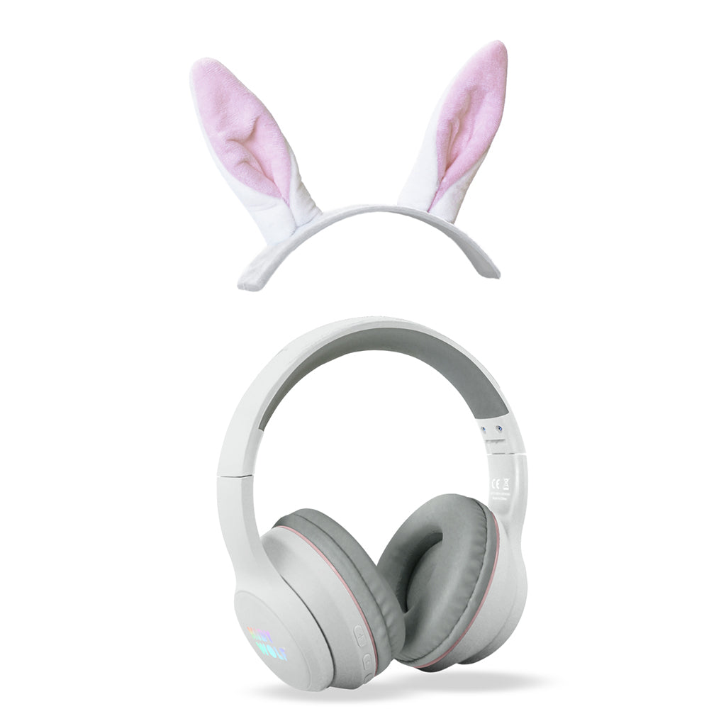Kidyears Bluetooth-hodetelefoner med magnetiske dyreører – Rabbit
