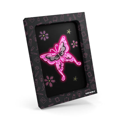 Kidyneon, DIY selvlysende bilder med rosa neontråd - Once upon a time
