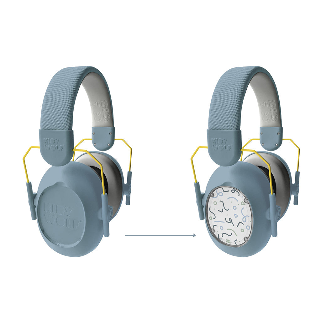Kidynoise, Støyreducerende hørselsværn for barn, foldbar - Blue