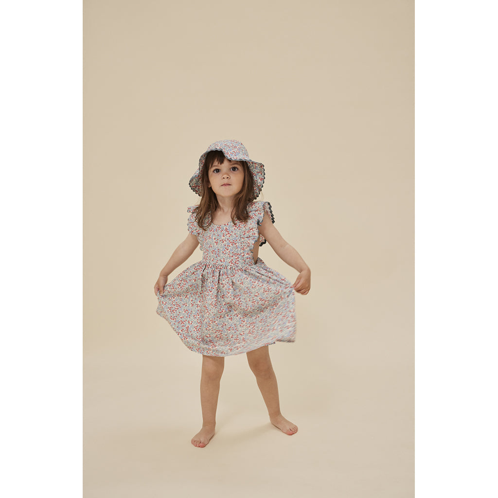 Konges Sløjd Verbena solhatt, Bibi Blue - str. 3 mnd.- 4 år