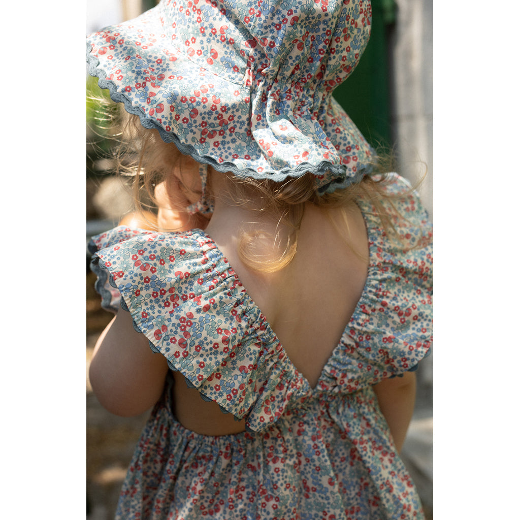 Konges Sløjd Verbena solhatt, Bibi Blue - str. 3 mnd.- 4 år