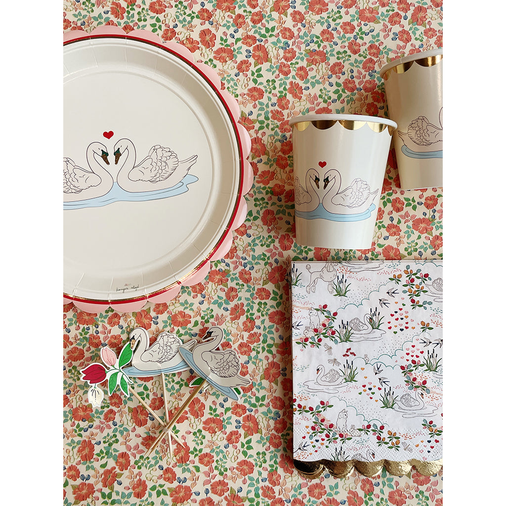 Konges Sløjd pappkrus, Swan - 8 stk.