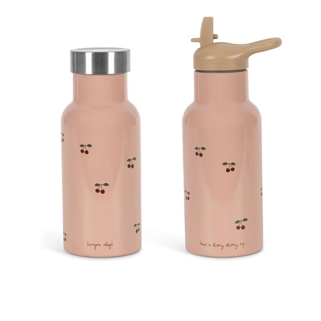 Konges Sløjd Termoflaske, Cherry pink – 1 flaske, 2 lokk