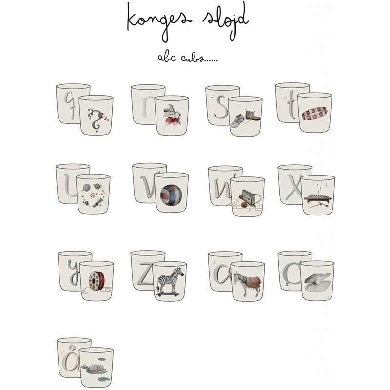 Konges Sløjd Alfabet melaminkopp, A - Z