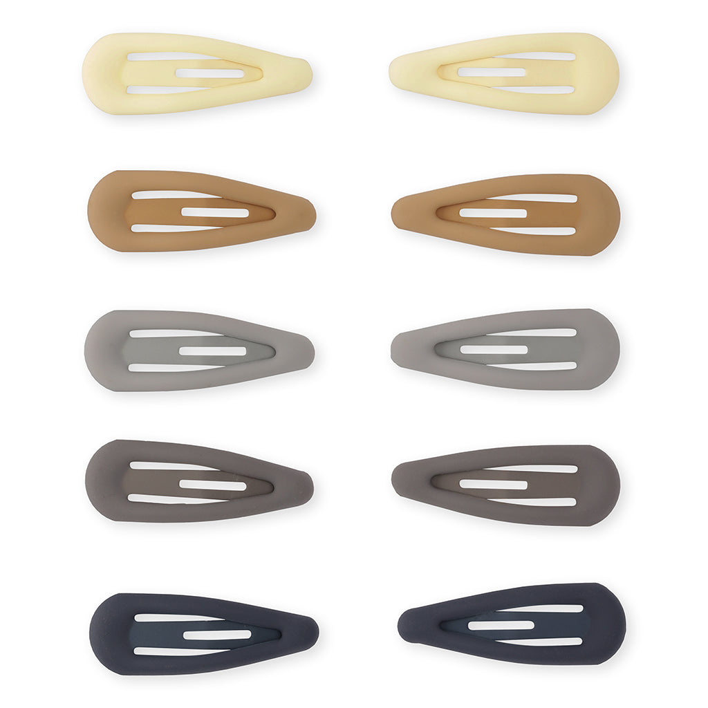 Konges Sløjd Mini hårspenner, 10 stk. - Blue