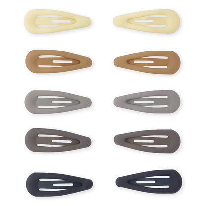 Konges Sløjd Mini hårspenner, 10 stk. - Blue