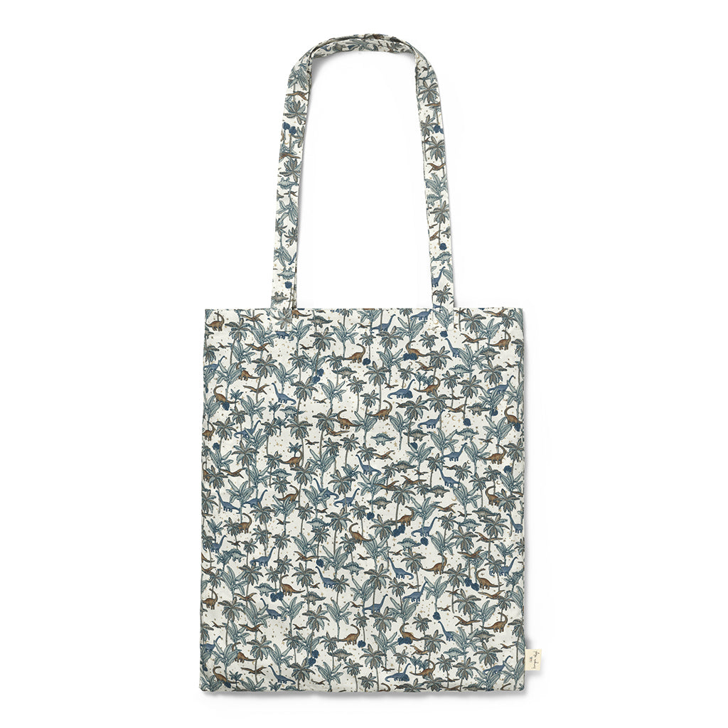 Konges Sløjd voksensengetøy, økologisk, GOTS - Dino blue