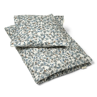 Konges Sløjd voksensengetøy, økologisk, GOTS - Dino blue