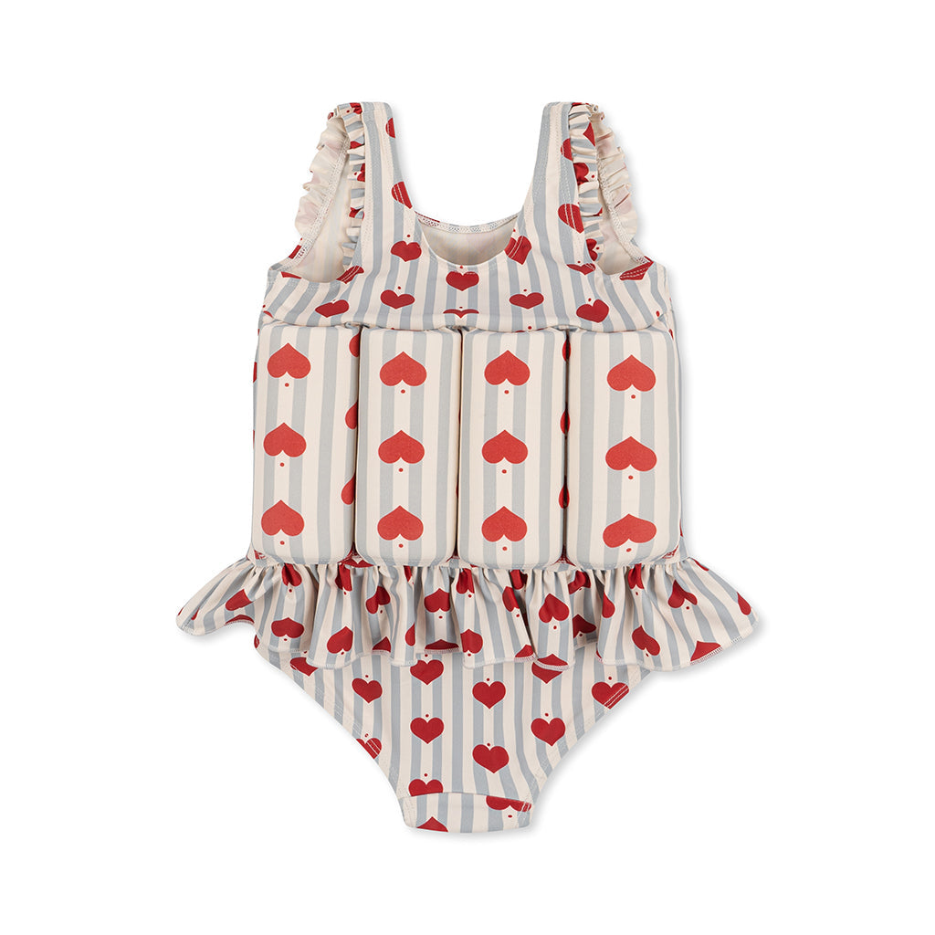 Konges Sløjd badedrakt m avtakbare flyteblokker, Amour blue stripe - str. 9 mdr. - 4 år