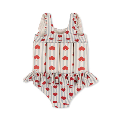 Konges Sløjd badedrakt m avtakbare flyteblokker, Amour blue stripe - str. 9 mdr. - 4 år