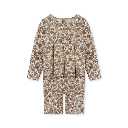 Konges Sløjd badedrakt, heldrakt m avtakbare flyteblokker, Safari - str. 9 mdr. - 4 år