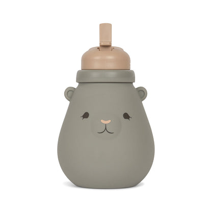 Konges Sløjd drikkeflaske i silikon m. tut, Teddy - Whale