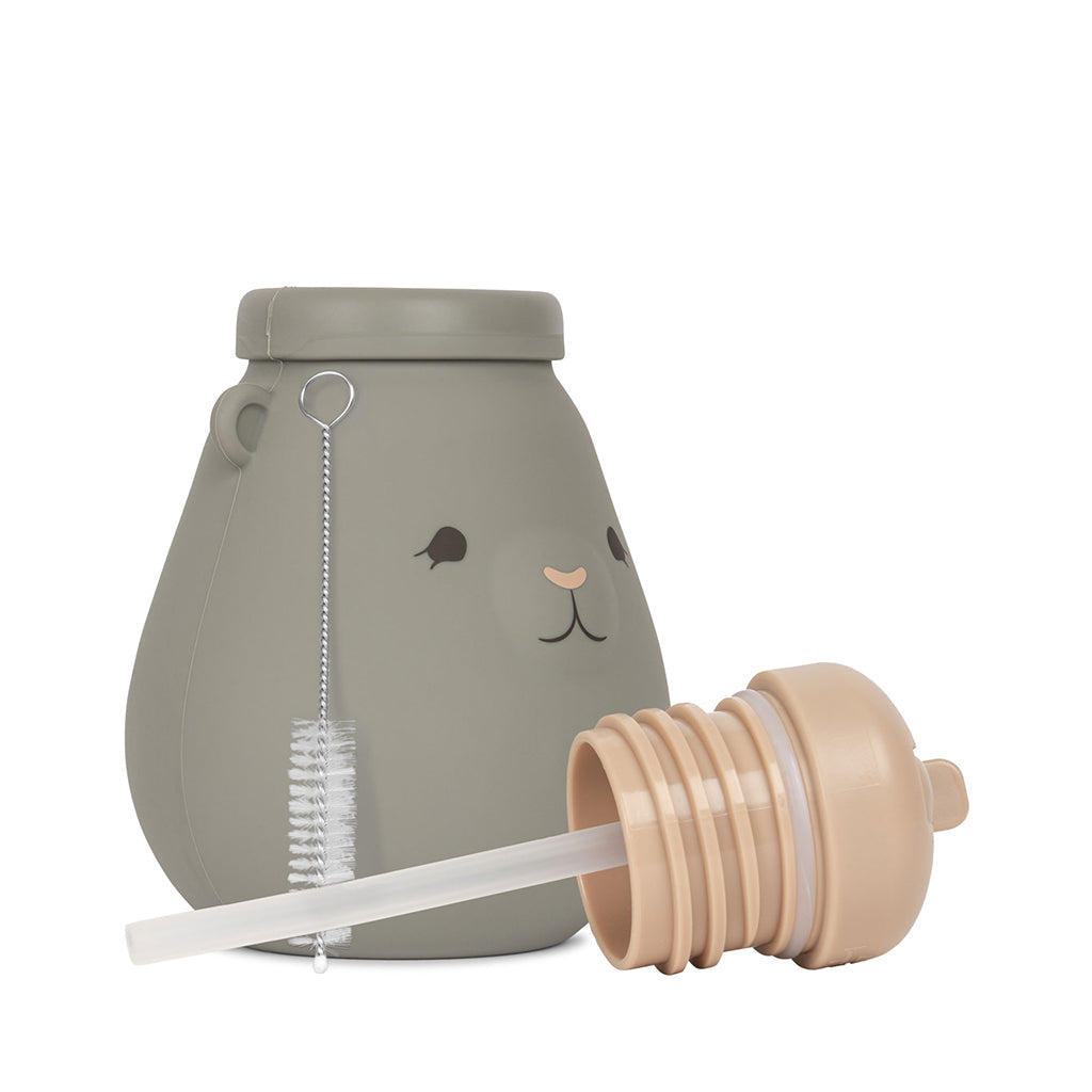 Konges Sløjd drikkeflaske i silikon m. tut, Teddy - Whale